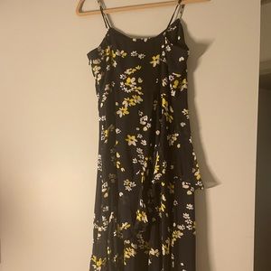 Navy and yellow midi Whistles dress NWOT
